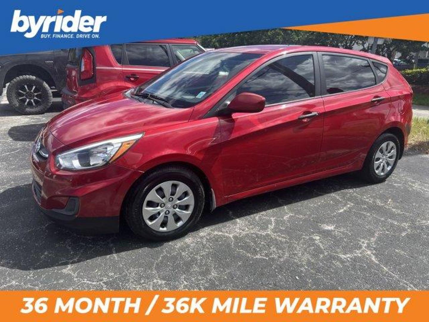 2015 Hyundai Accent (KMHCT5AE2FU) with an Other engine, AUTOMATIC transmission, located at 1285 Cassat Ave, Jacksonville, FL, 32205, (904) 425-3000, 30.299780, -81.732430 - Boasts 37 Highway MPG and 26 City MPG! This Hyundai Accent delivers a Regular Unleaded I-4 1.6 L/97 engine powering this Automatic transmission. REAR CUPHOLDER INSERT W/O CONSOLE ARMREST, GRAY, CLOTH SEAT TRIM, FIRST AID KIT.*This Hyundai Accent Comes Equipped with These Options *CARPETED FLOOR MATS - Photo#0