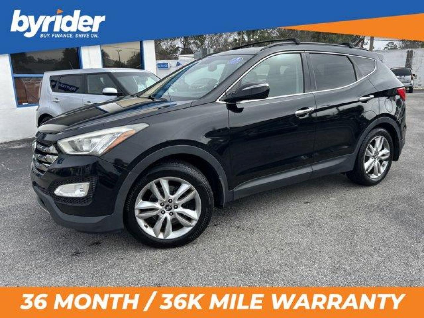 2013 Hyundai Santa Fe (5XYZU3LA1DG) with an Other engine, AUTOMATIC transmission, located at 1285 Cassat Ave, Jacksonville, FL, 32205, (904) 425-3000, 30.299780, -81.732430 - IIHS Top Safety Pick. Only 125,462 Miles! Boasts 27 Highway MPG and 20 City MPG! This Hyundai Santa Fe delivers a Turbocharged Gas I4 2.0L/122 engine powering this Automatic transmission. TWILIGHT BLACK, ROOF RACK CROSS BARS, MUDGUARDS.* This Hyundai Santa Fe Features the Following Options *LEATHER - Photo#0