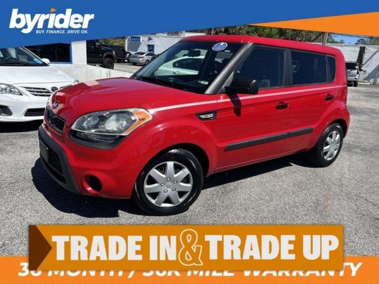 2013 Kia Soul (KNDJT2A54D7) with an Other engine, AUTOMATIC transmission, located at 1285 Cassat Ave, Jacksonville, FL, 32205, (904) 425-3000, 30.299780, -81.732430 - IIHS Top Safety Pick. Only 115,634 Miles! Scores 30 Highway MPG and 25 City MPG! This Kia Soul boasts a Gas I4 1.6L/97 engine powering this Automatic transmission. MOLTEN, IPOD CABLE, CARPETED FLOOR MATS.* This Kia Soul Features the Following Options *CARGO NET, BLACK SEAT TRIM, Waistline molding w/ - Photo#0
